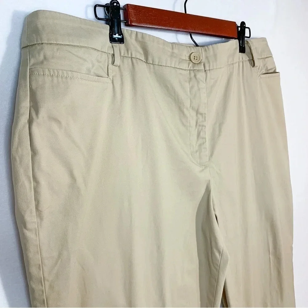 Talbots Perfect Skimmer Tan Khaki Crop Pants